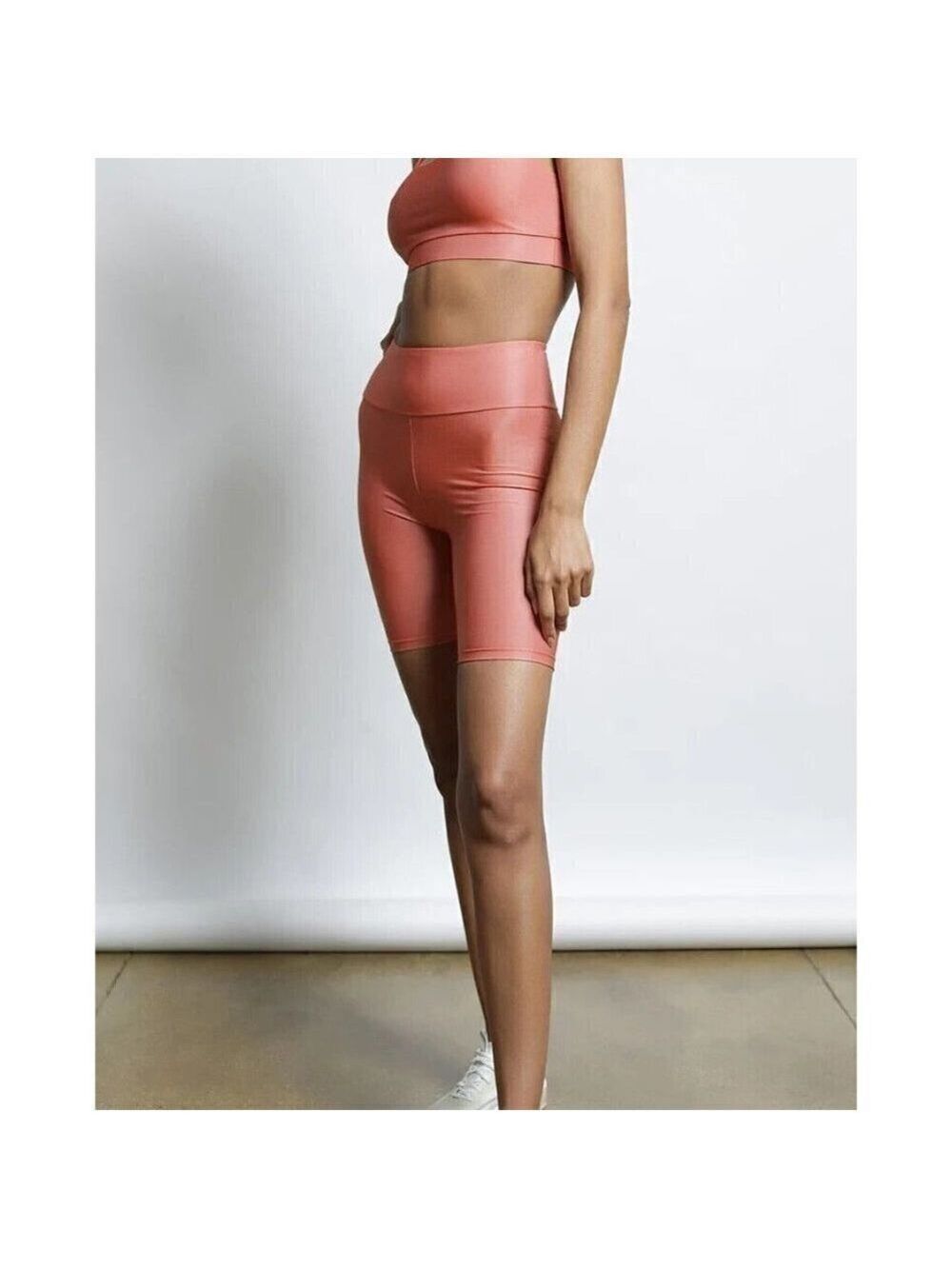 TWENTY BNWOT Womens Colorshphere Biker Shorts Coral/Sky